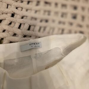 Sophie Rue White Linen Pants